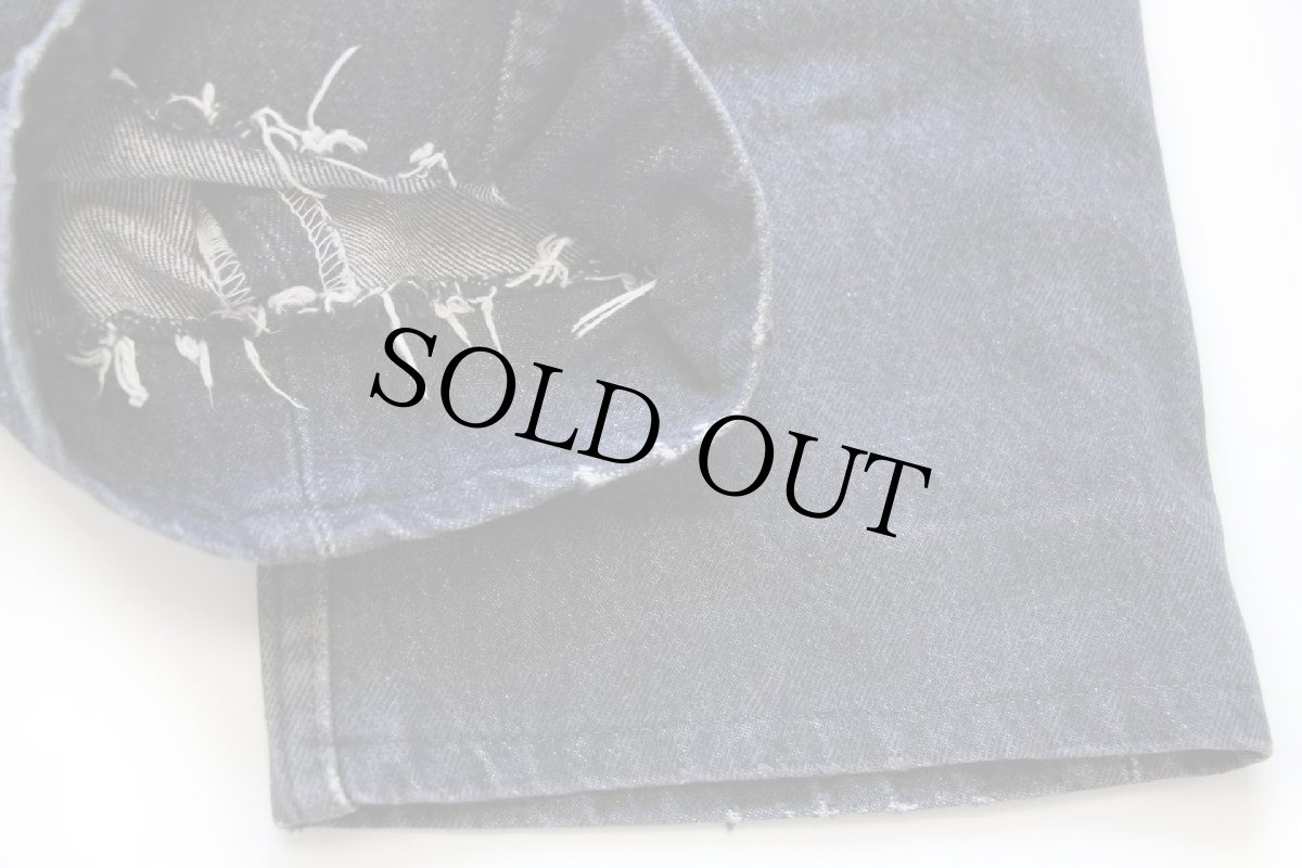 画像9: 80s 英国製 Levi'sリーバイス 501 先染め ブラック デニムパンツ w33★ユーロ (9)