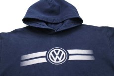 画像3: VOLKSWAGENフォルクスワーゲン ロゴ スウェットパーカー 紺 M★フーディー (3)