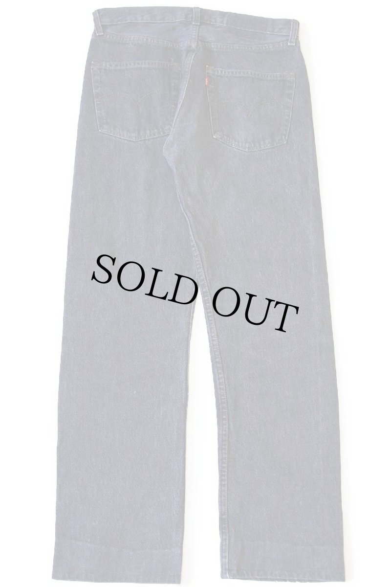 画像3: 80s 英国製 Levi'sリーバイス 501 先染め ブラック デニムパンツ w33★ユーロ (3)