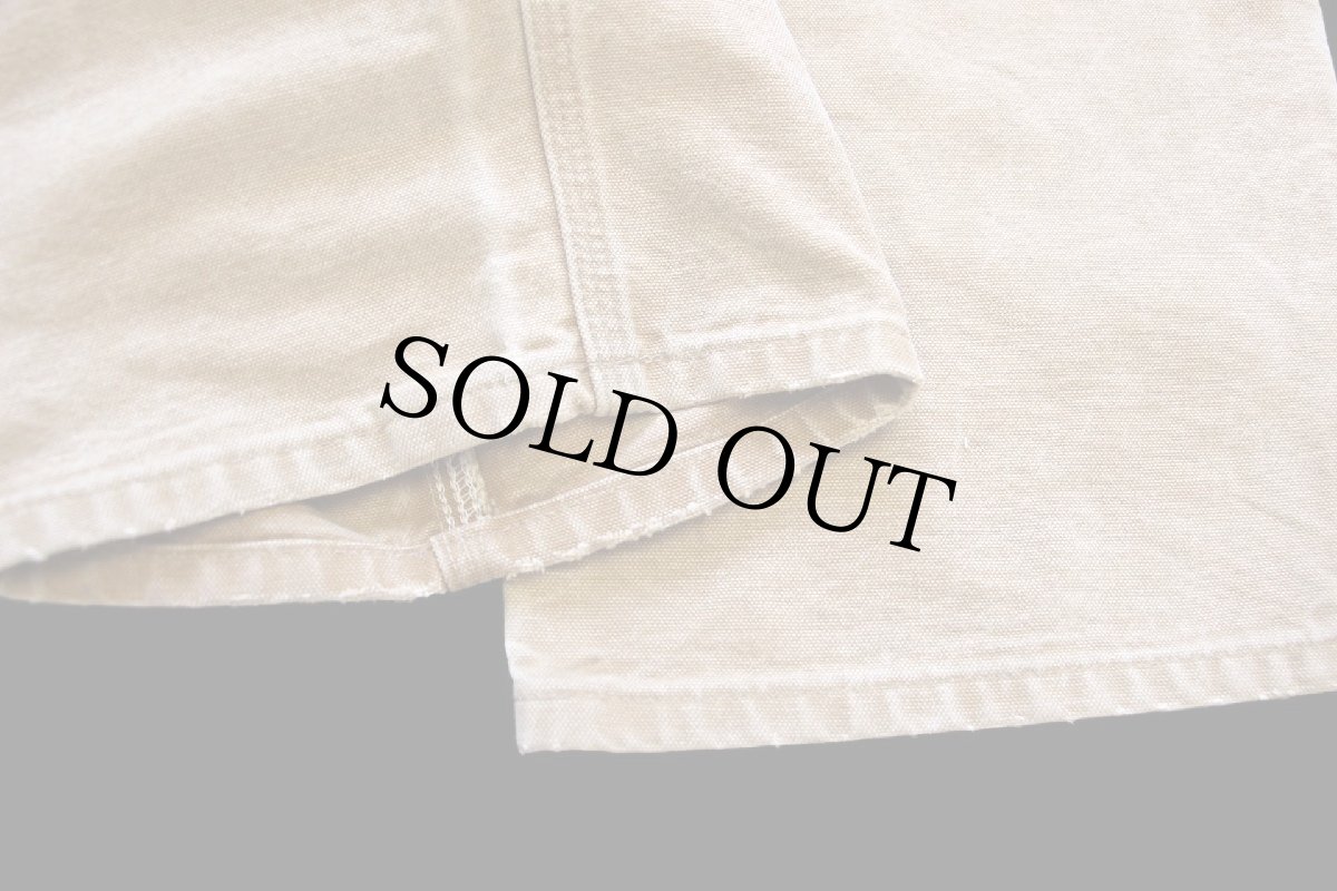 画像7: 00s メキシコ製 carharttカーハート ダブルニー ダック地 ペインターパンツ 茶 フェード w36 L32 (7)