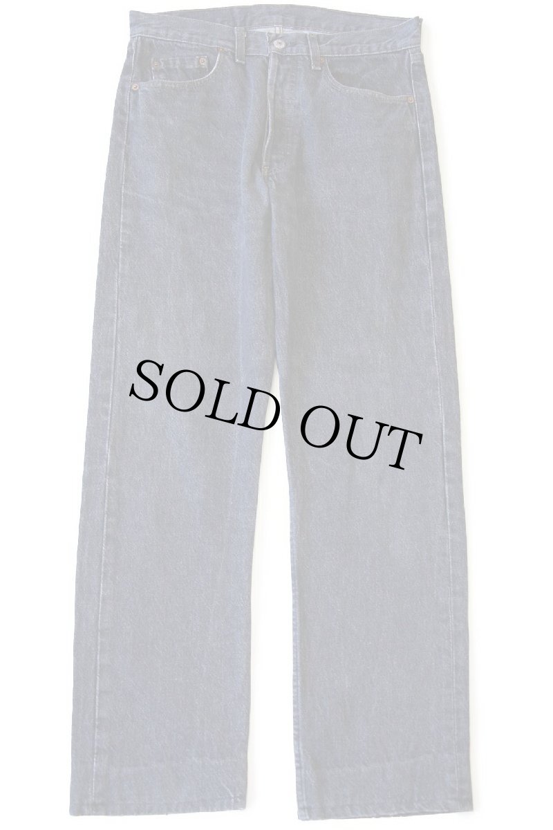 画像2: 80s 英国製 Levi'sリーバイス 501 先染め ブラック デニムパンツ w33★ユーロ (2)