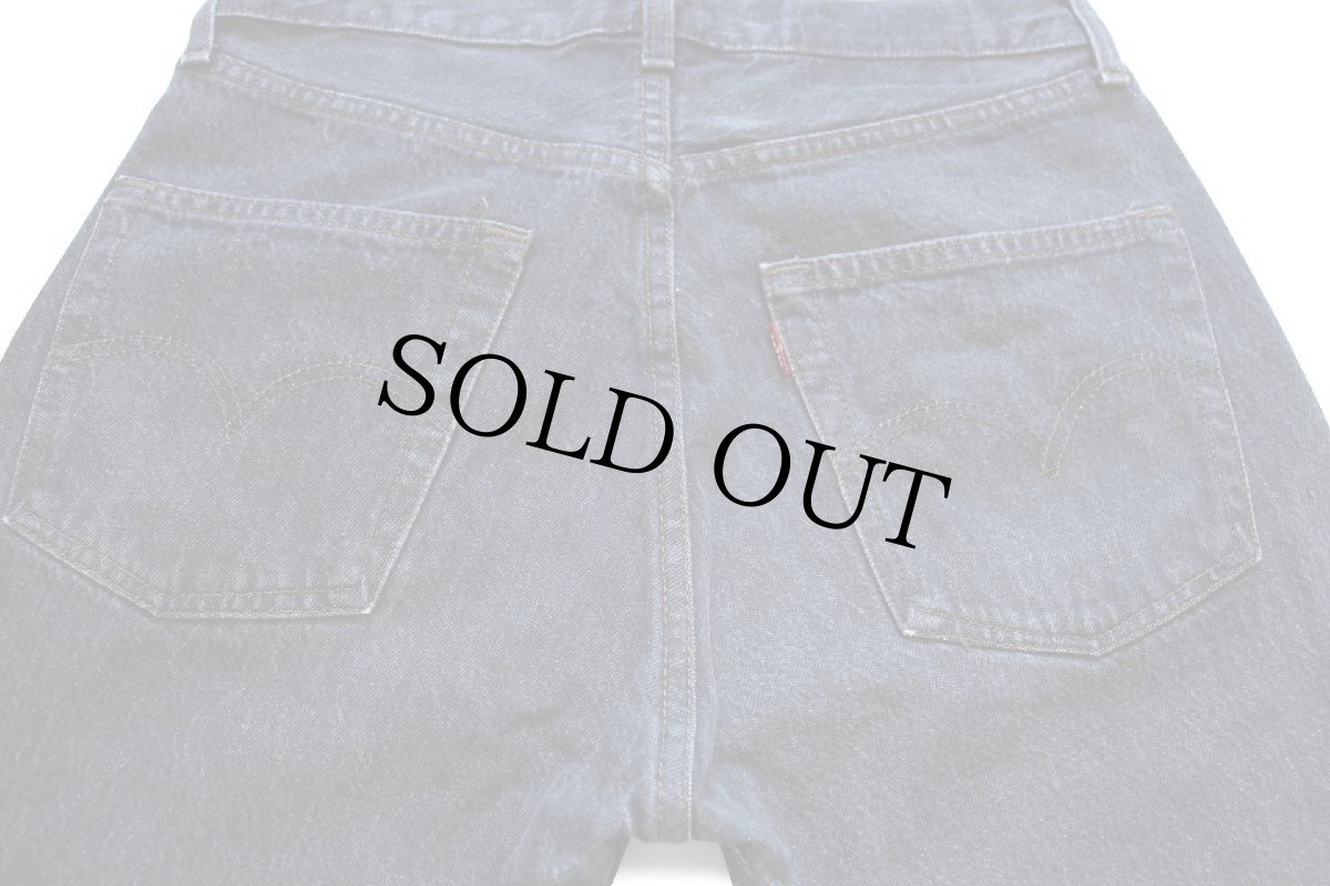 画像5: 80s 英国製 Levi'sリーバイス 501 先染め ブラック デニムパンツ w33★ユーロ (5)
