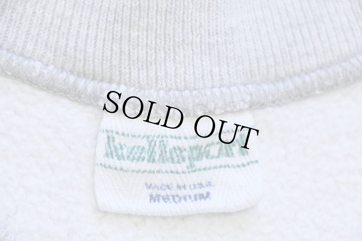 画像4: 90s USA製 Kellsport WAHLERT リバースウィーブ スウェット 杢グレー M (4)