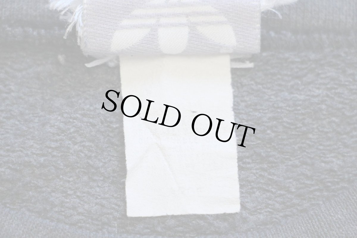 画像5: 80s USA製 adidasアディダス トレフォイル ビッグロゴ ひび割れプリント スウェット 黒 フェード (5)