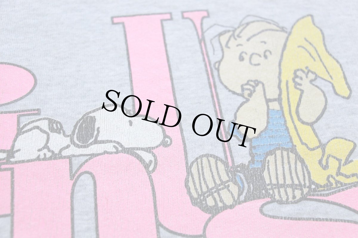 画像4: 80s アイルランド製 Linus ライナス スヌーピー スウェット 杢グレー M (4)