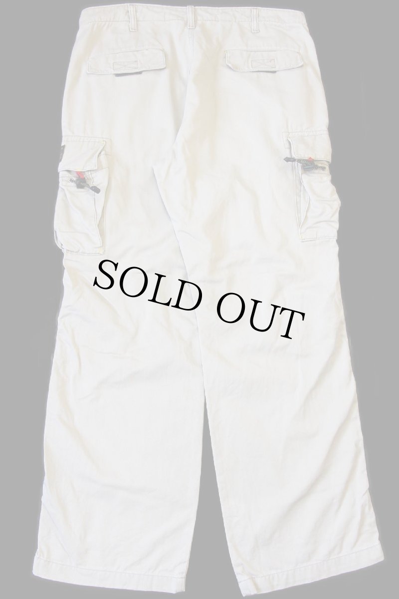 画像3: 00s メキシコ製 POLO JEANSポロ ジーンズ ラルフローレン コットン カーゴパンツ グレーベージュ w37 (3)