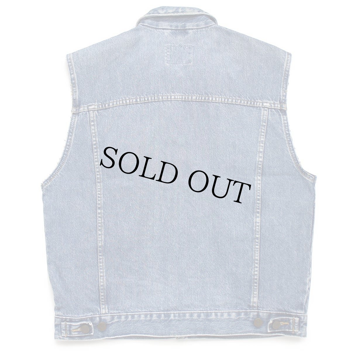 画像2: Leeリー RIDER JACKET カットオフ デニムベスト 4ポケット M★ユーロ (2)