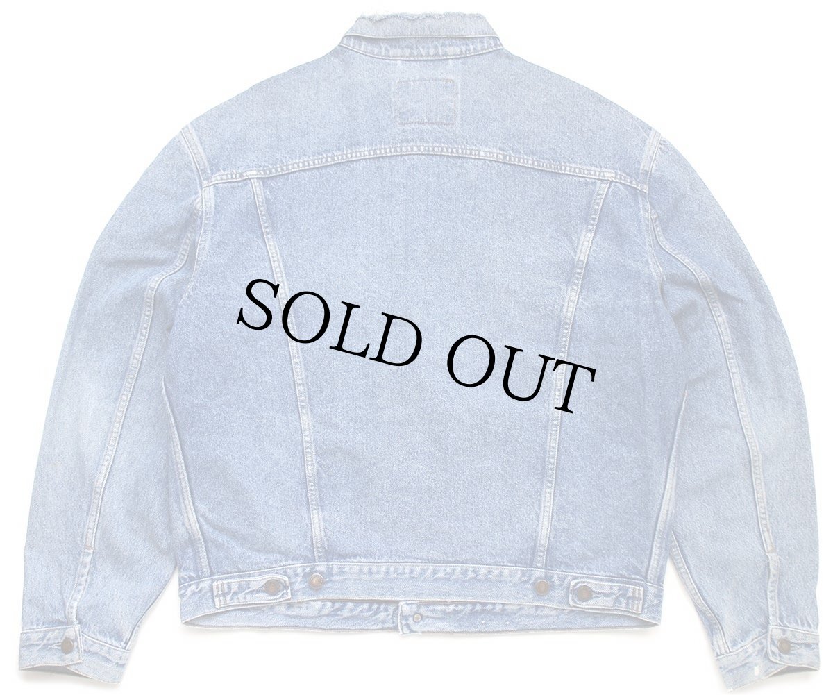 画像2: 80s イタリア製 Levi'sリーバイス 70503 ダメージ デニムジャケット 4ポケット XL★B ユーロ (2)