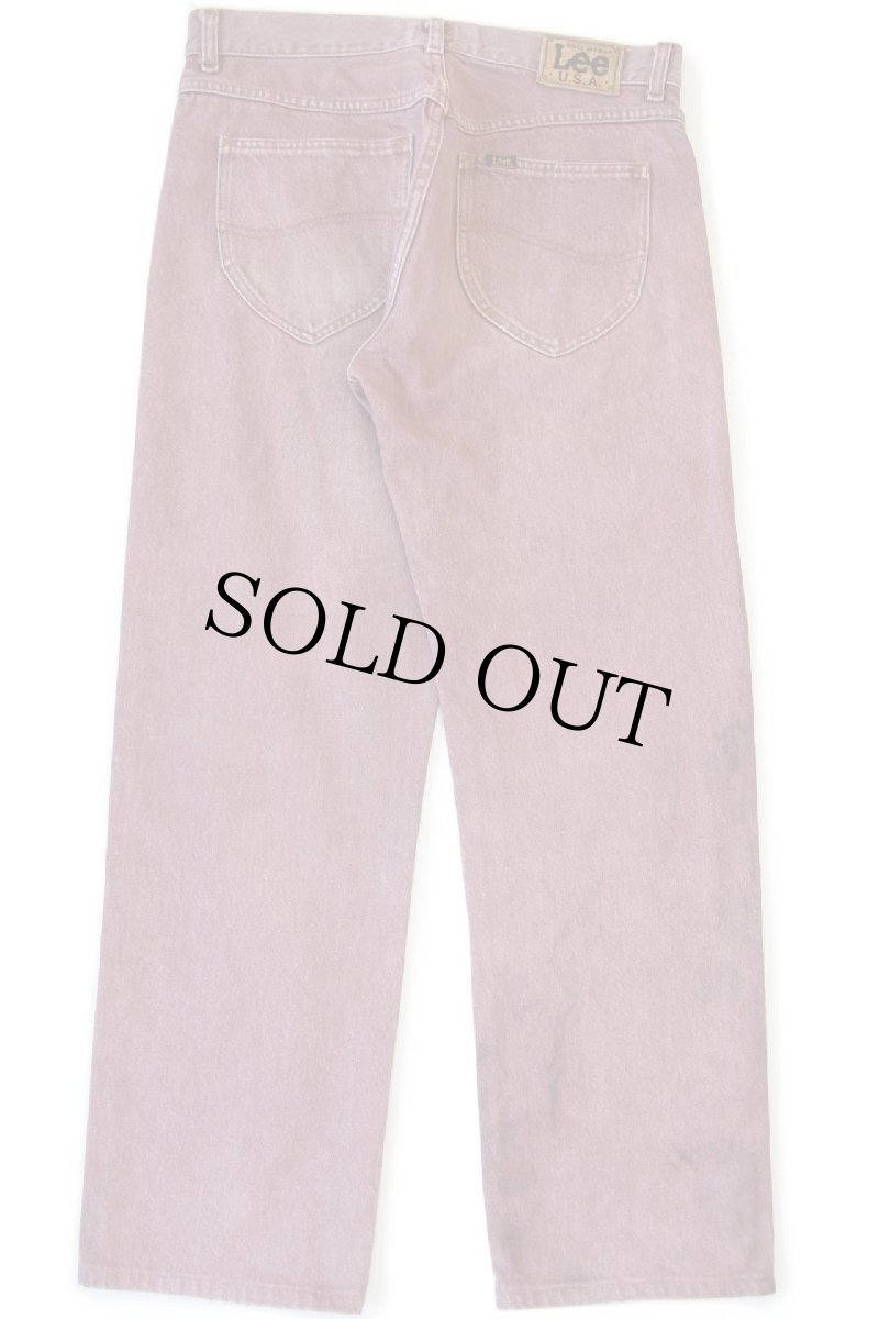 画像3: 90s Leeリー 先染め カラーデニムパンツ 小豆色 w32★ユーロ (3)