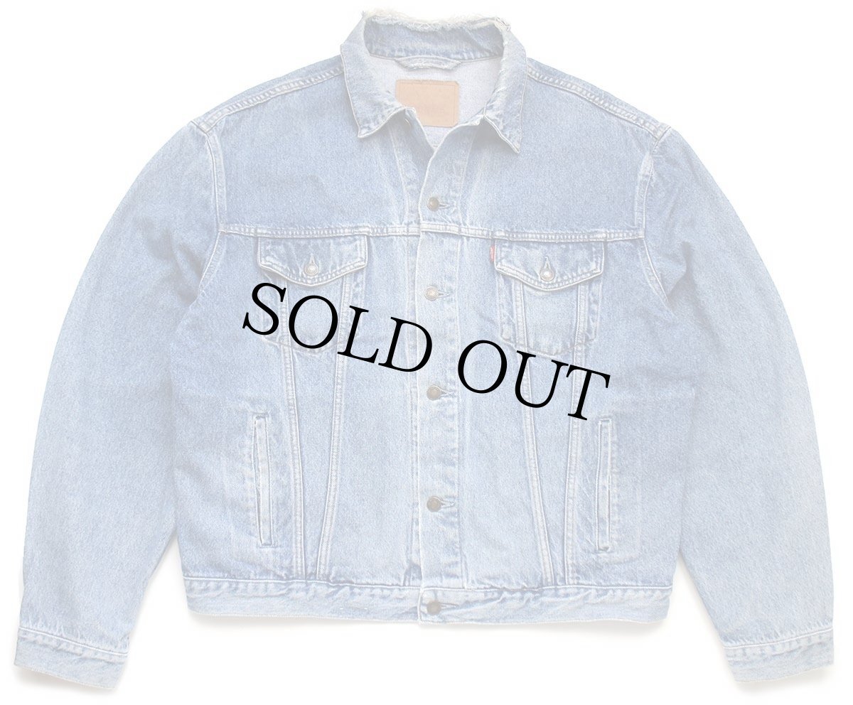 画像1: 80s イタリア製 Levi'sリーバイス 70503 ダメージ デニムジャケット 4ポケット XL★B ユーロ (1)