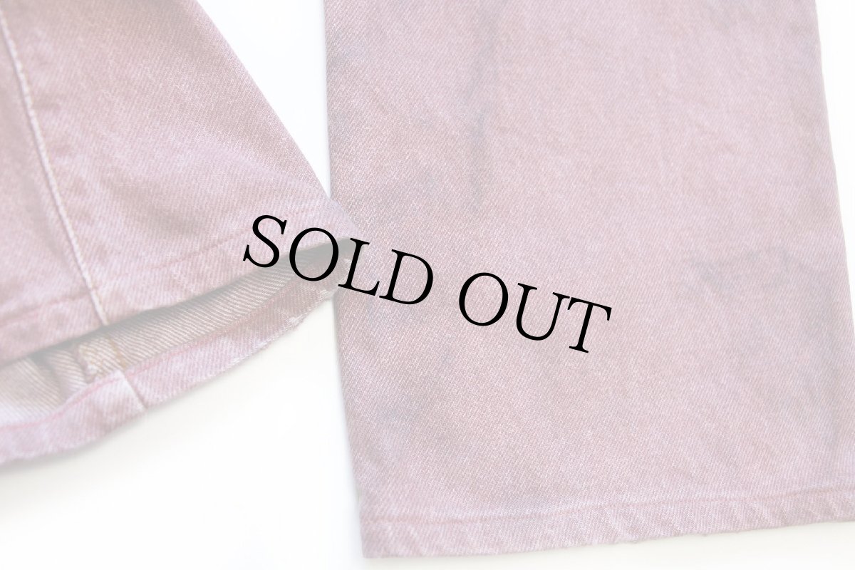 画像8: 90s Leeリー 先染め カラーデニムパンツ 小豆色 w32★ユーロ (8)