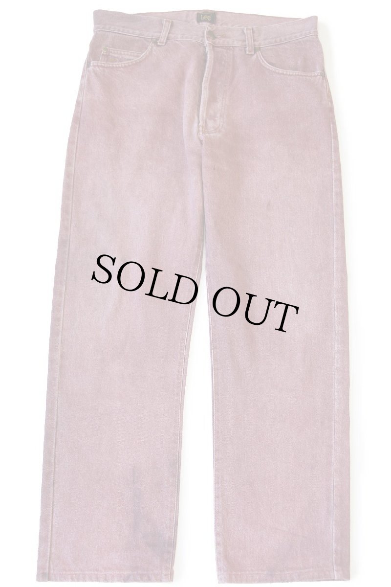 画像2: 90s Leeリー 先染め カラーデニムパンツ 小豆色 w32★ユーロ (2)