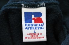 画像5: 90s メキシコ製 RUSSELLラッセル 無地 スウェットパーカー 深緑 L★フーディー ブランク (5)