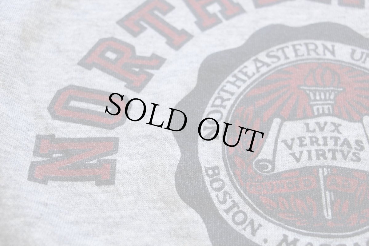 画像4: 80s USA製 NORTHEASTERN スウェット 杢グレー (4)