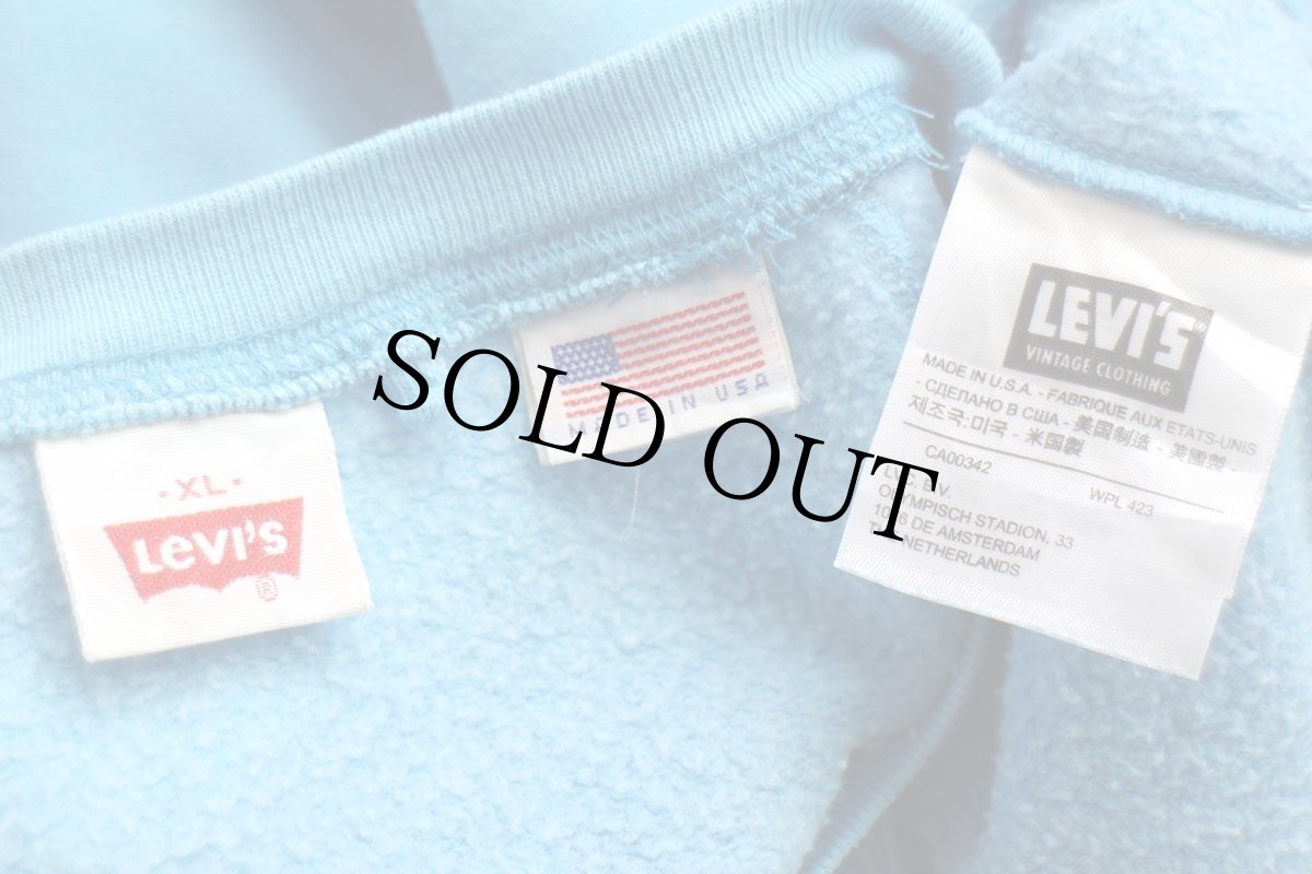画像4: USA製 Levi'sリーバイス サドルマン スウェット 水色 XL (4)
