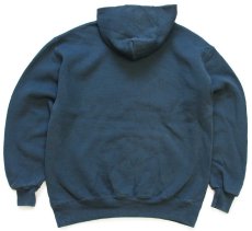 画像2: 90s メキシコ製 RUSSELLラッセル 無地 スウェットパーカー 深緑 L★フーディー ブランク (2)