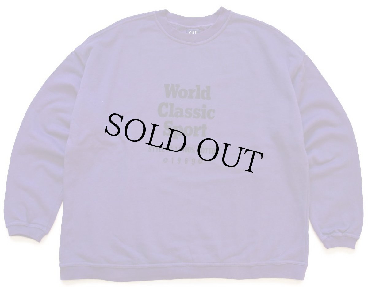 画像1: 90s GAPギャップ World Classic Sport 1969 コットン スウェット 紫 (1)