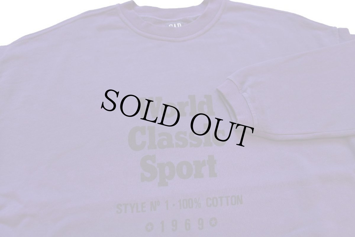 画像3: 90s GAPギャップ World Classic Sport 1969 コットン スウェット 紫 (3)