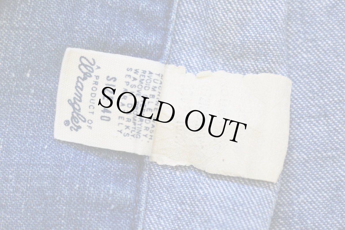 画像4: 70s Wranglerラングラー ペンキ飛び インディゴ デニム カバーオール 40 (4)