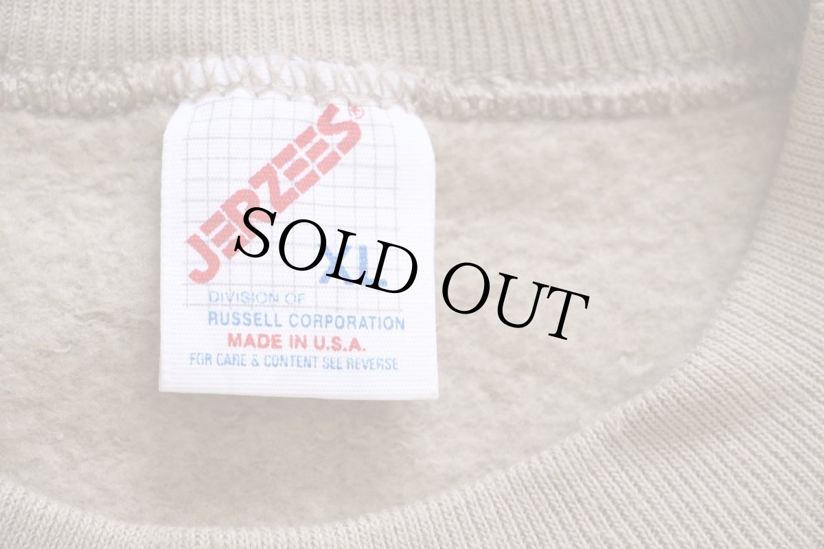 画像4: 90s USA製 JERZEES 無地 スウェット グレーベージュ XL★ブランク (4)