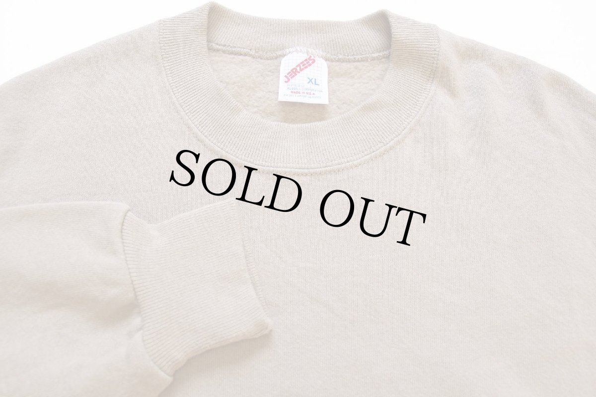 画像3: 90s USA製 JERZEES 無地 スウェット グレーベージュ XL★ブランク (3)