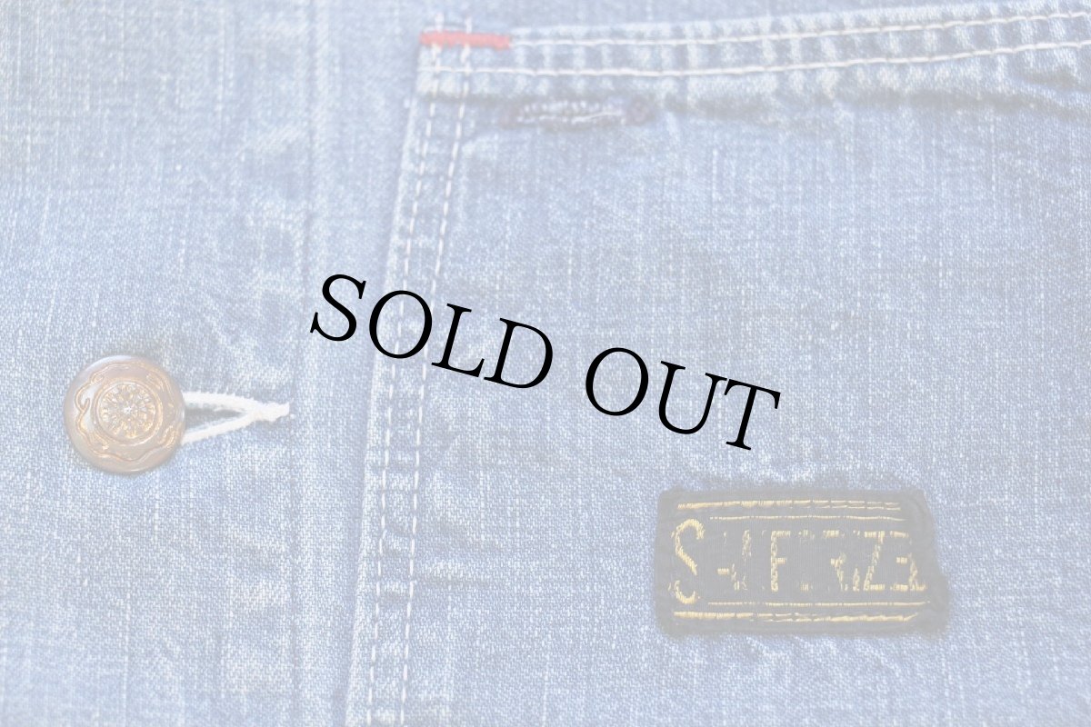 画像4: 60s UNKNOWN ダメージ インディゴ デニム カバーオール (4)