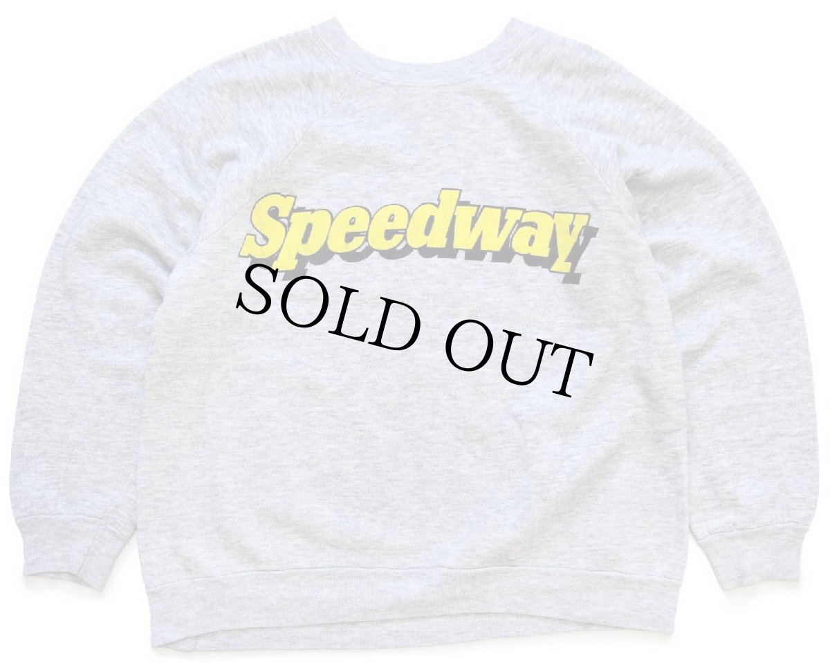 画像2: 80s Speedway ダートトラックレース 両面プリント スウェット 杢グレー (2)