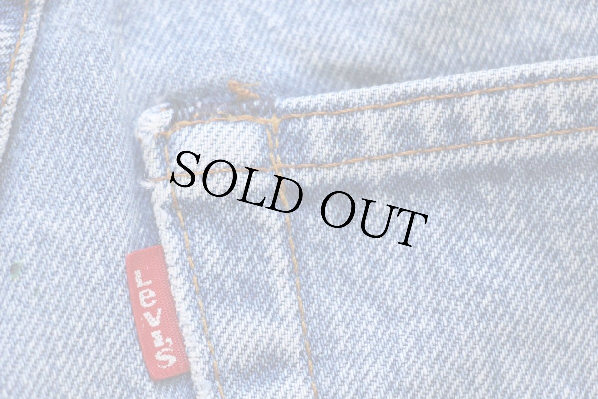 画像8: 80s USA製 Levi'sリーバイス 501 赤耳 デニムパンツ ヒゲ w27 (8)