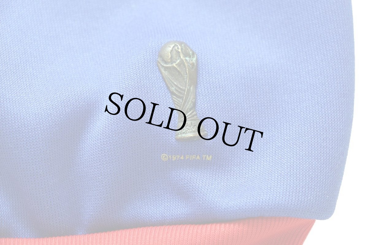 画像5: 00s adidasアディダス トレフォイル FIFA W杯 フランス代表 FFF ロゴ刺繍 ツートン ハイネック トラックジャケット 青×赤 L★ジャージ (5)