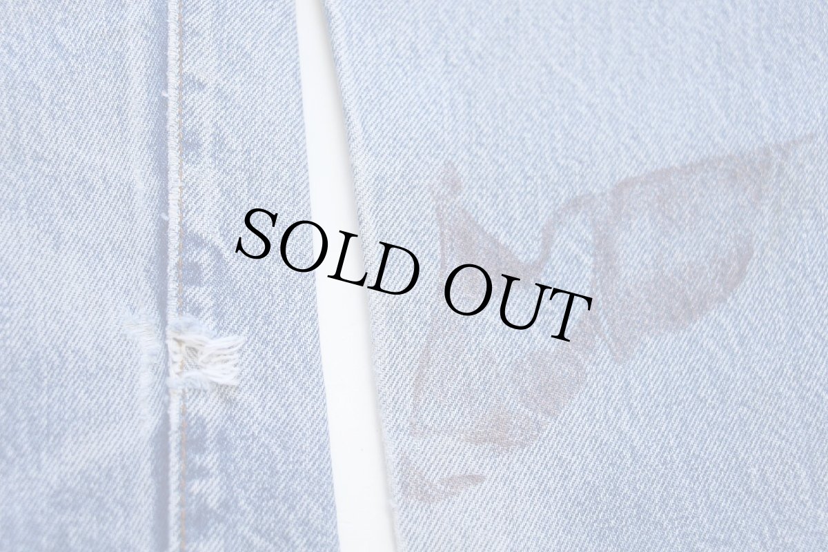 画像10: 80s USA製 Levi'sリーバイス 501 赤耳 デニムパンツ ヒゲ w27 (10)