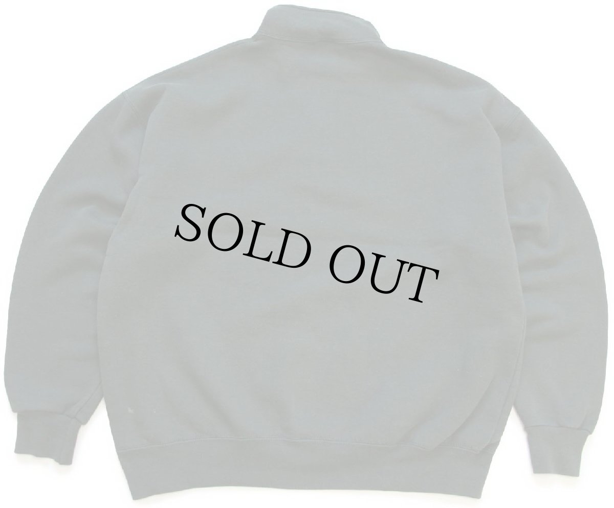 画像2: 90s USA製 RUSSELLラッセル 無地 ハイネック ハーフジップ スウェット 深緑 XL★ブランク (2)