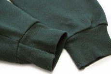 画像6: 90s USA製 RUSSELLラッセル 無地 ハイネック ハーフジップ スウェット 深緑 XL★ブランク (6)