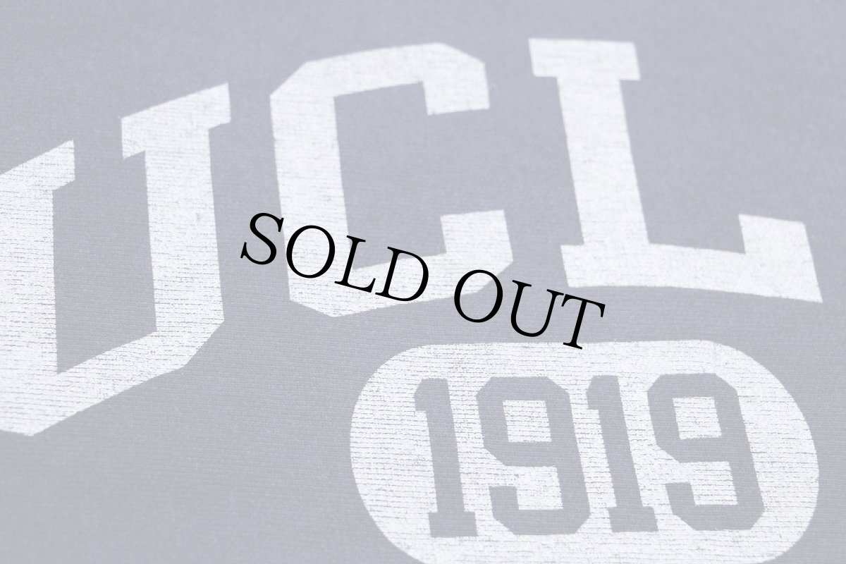 画像4: 00s Championチャンピオン UCLA 1919 二段中抜きプリント リバースウィーブ スウェット 紺 L (4)