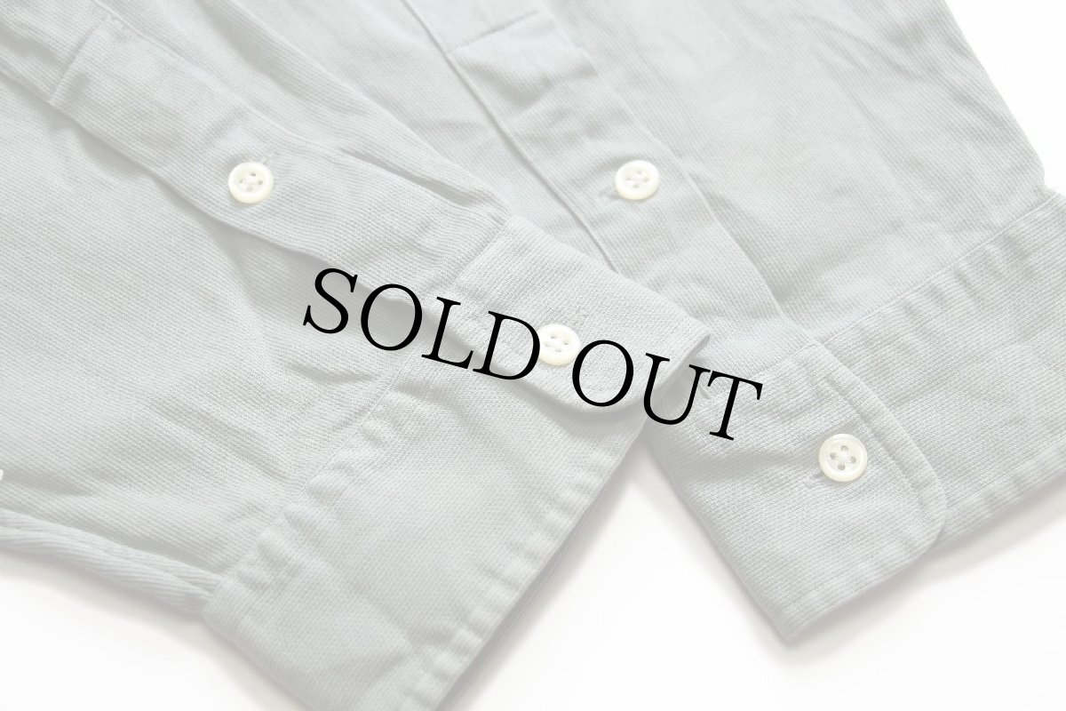 画像6: 00s ポロ ラルフローレン MARLOWE ワンポイント ポケット付き シルク×コットンシャツ グリーングレー XL (6)