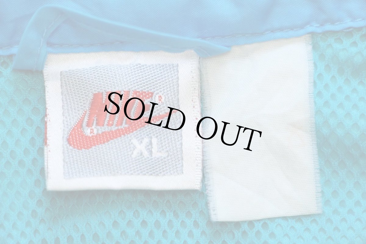 画像4: 90s NIKEナイキ マルチカラー 切り替え ハーフジップ プルオーバー ナイロンジャケット XL (4)