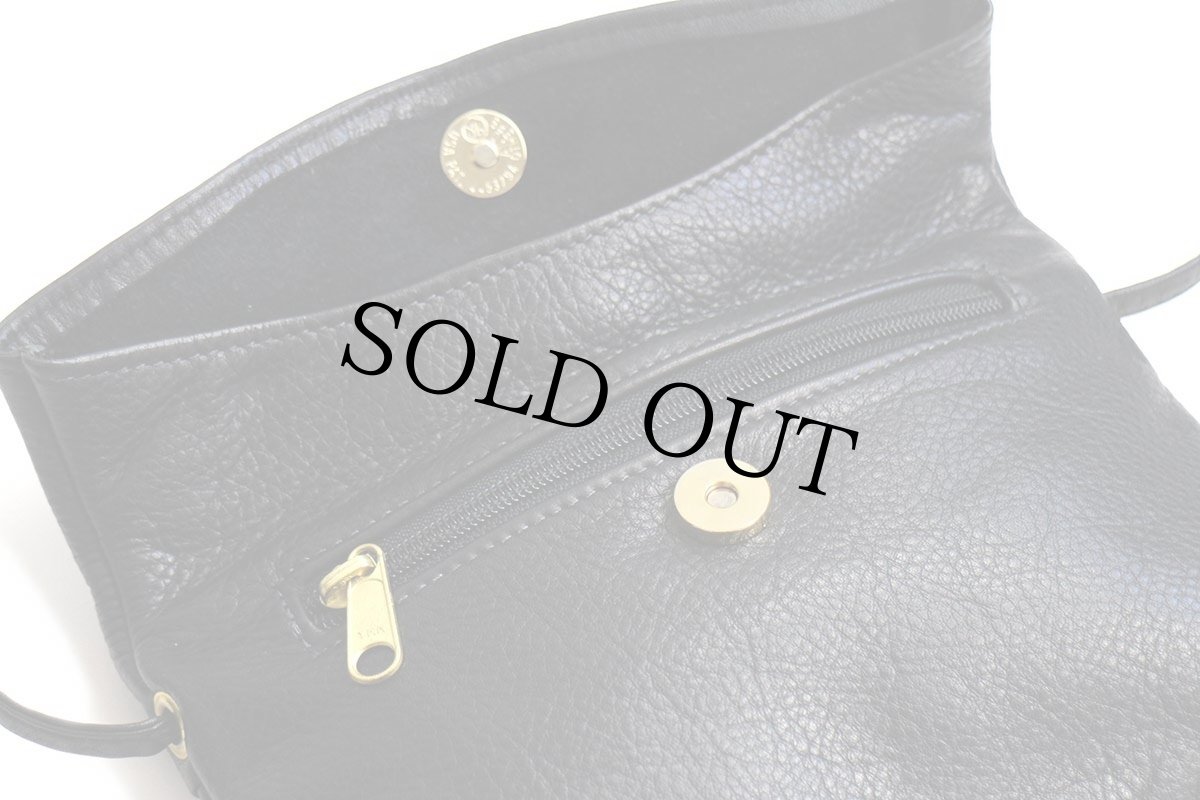 画像5: USA製 Libaire レザー ショルダーバッグ ブラック (5)