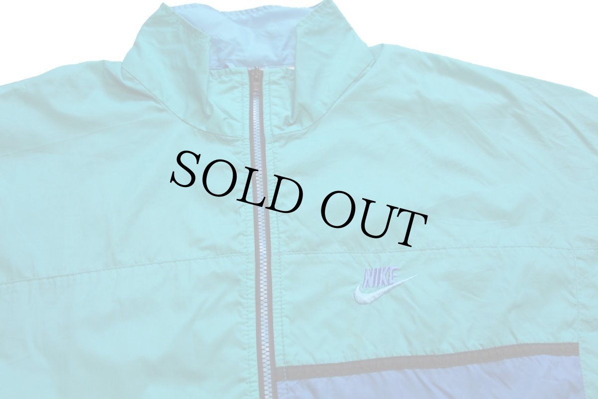画像3: 90s NIKEナイキ マルチカラー 切り替え ハーフジップ プルオーバー ナイロンジャケット XL (3)