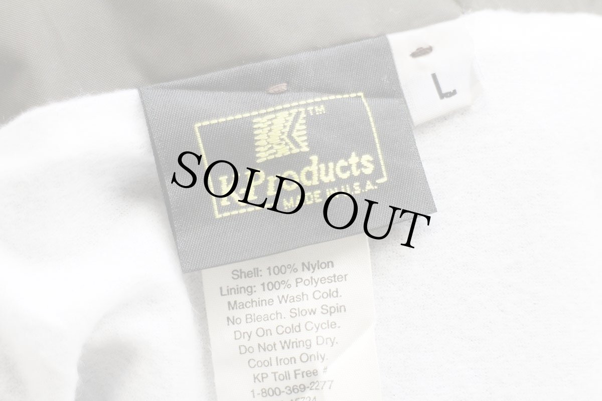 画像4: 90s USA製 K-Products J.B.HUNT パッチ付き ナイロン コーチジャケット 焦げ茶 L (4)