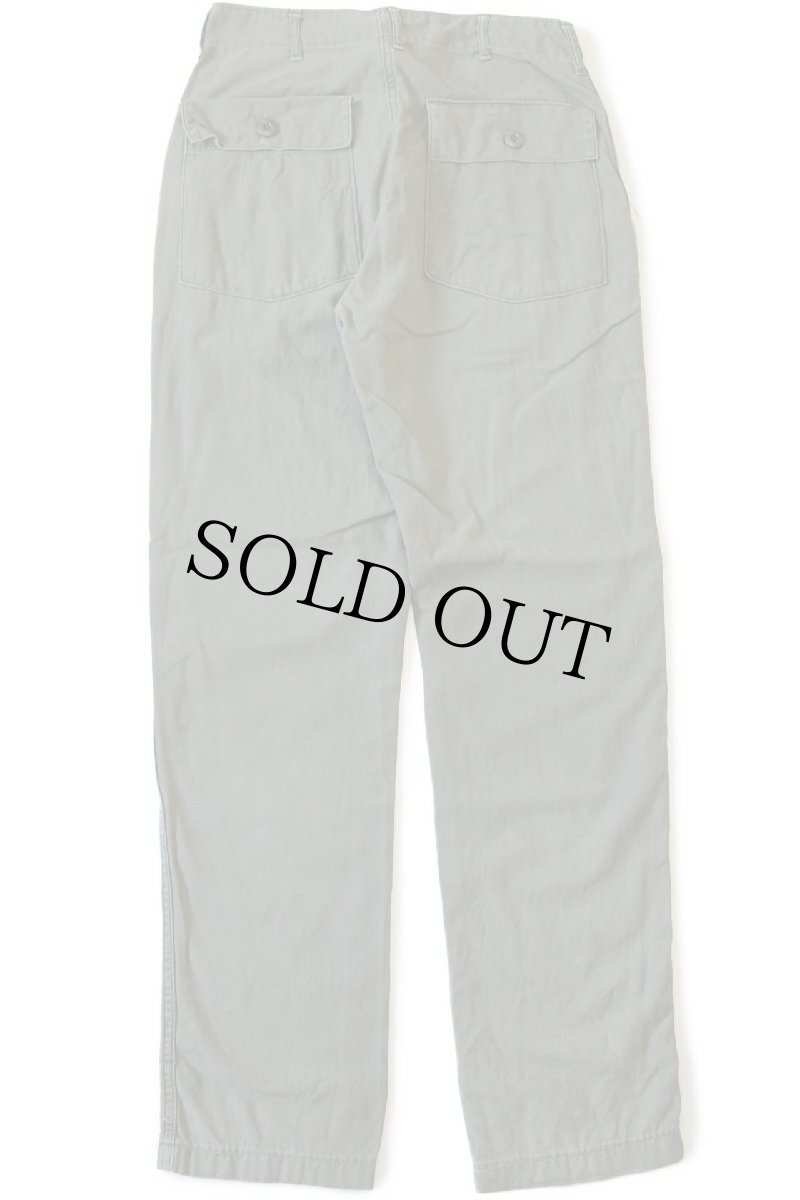 画像3: 70s 米軍 U.S.ARMY コットンサテン ユーティリティ ベイカーパンツ カスタム オリーブグリーン w32 L33★A (3)