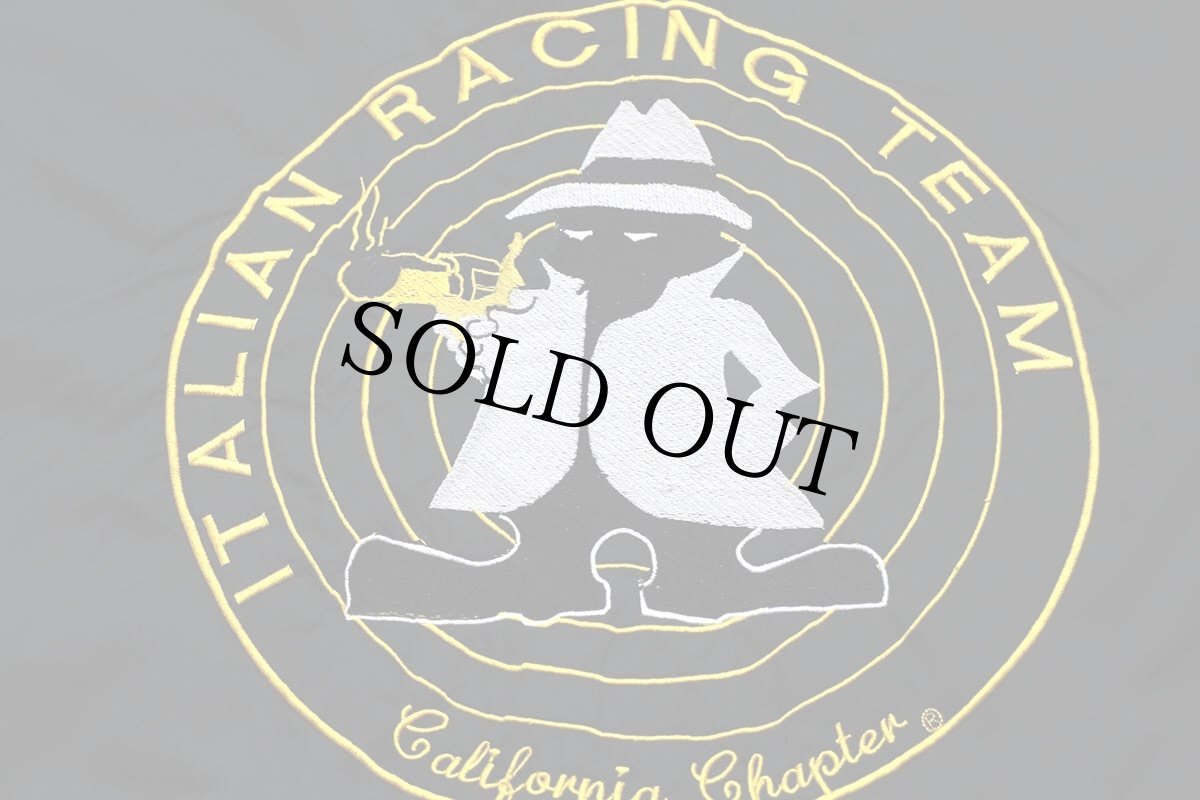 画像4: 90s USA製 Pla-Jac Dunbrooke ITALIAN RACING TEAM Chevrolet Corvette シボレー コルベット 刺繍 ナイロン コーチジャケット 黒 L (4)