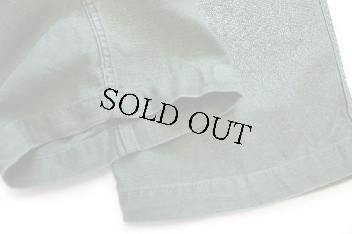 画像7: 60s 米軍 U.S.ARMY コットンサテン ユーティリティ ベイカーパンツ オリーブグリーン w34 L33★F (7)