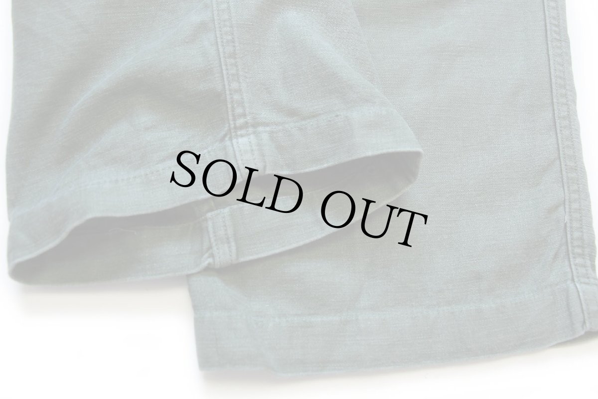 画像7: 60s 米軍 U.S.ARMY コットンサテン ユーティリティ ベイカーパンツ オリーブグリーン w34 L33★G (7)