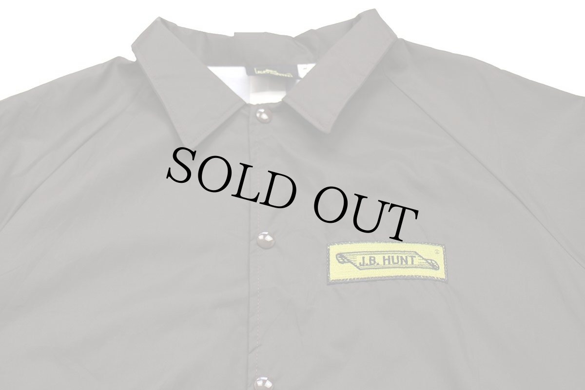 画像3: 90s USA製 K-Products J.B.HUNT パッチ付き ナイロン コーチジャケット 焦げ茶 L (3)