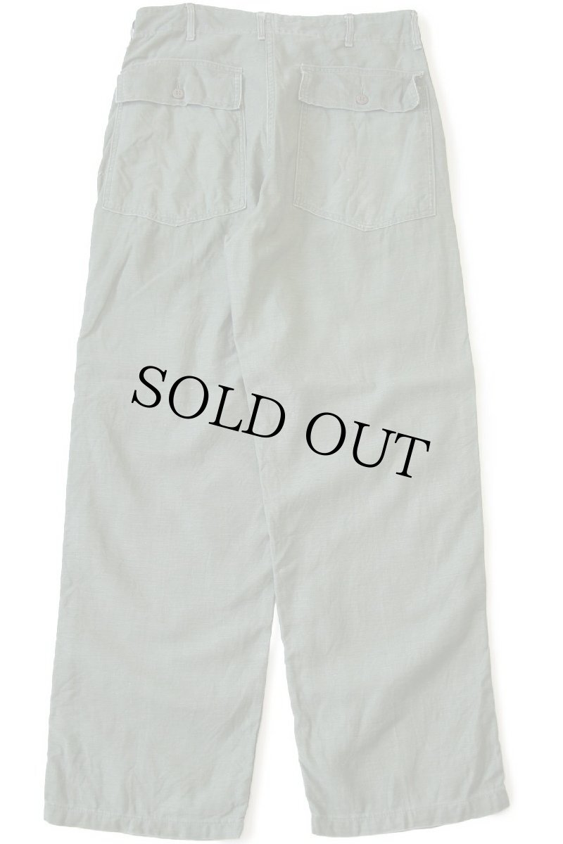 画像3: 60s 米軍 U.S.ARMY コットンサテン ユーティリティ ベイカーパンツ オリーブグリーン w32 L31★B (3)