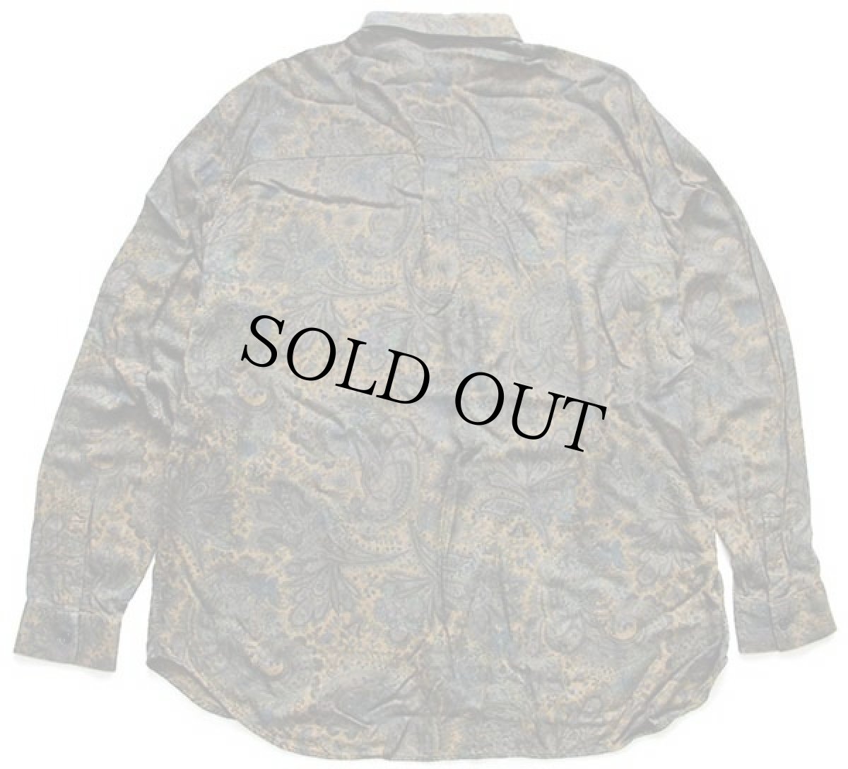 画像2: 80s イタリア製 confitex ペイズリー×ボタニカル 総柄 レーヨンシャツ XL (2)