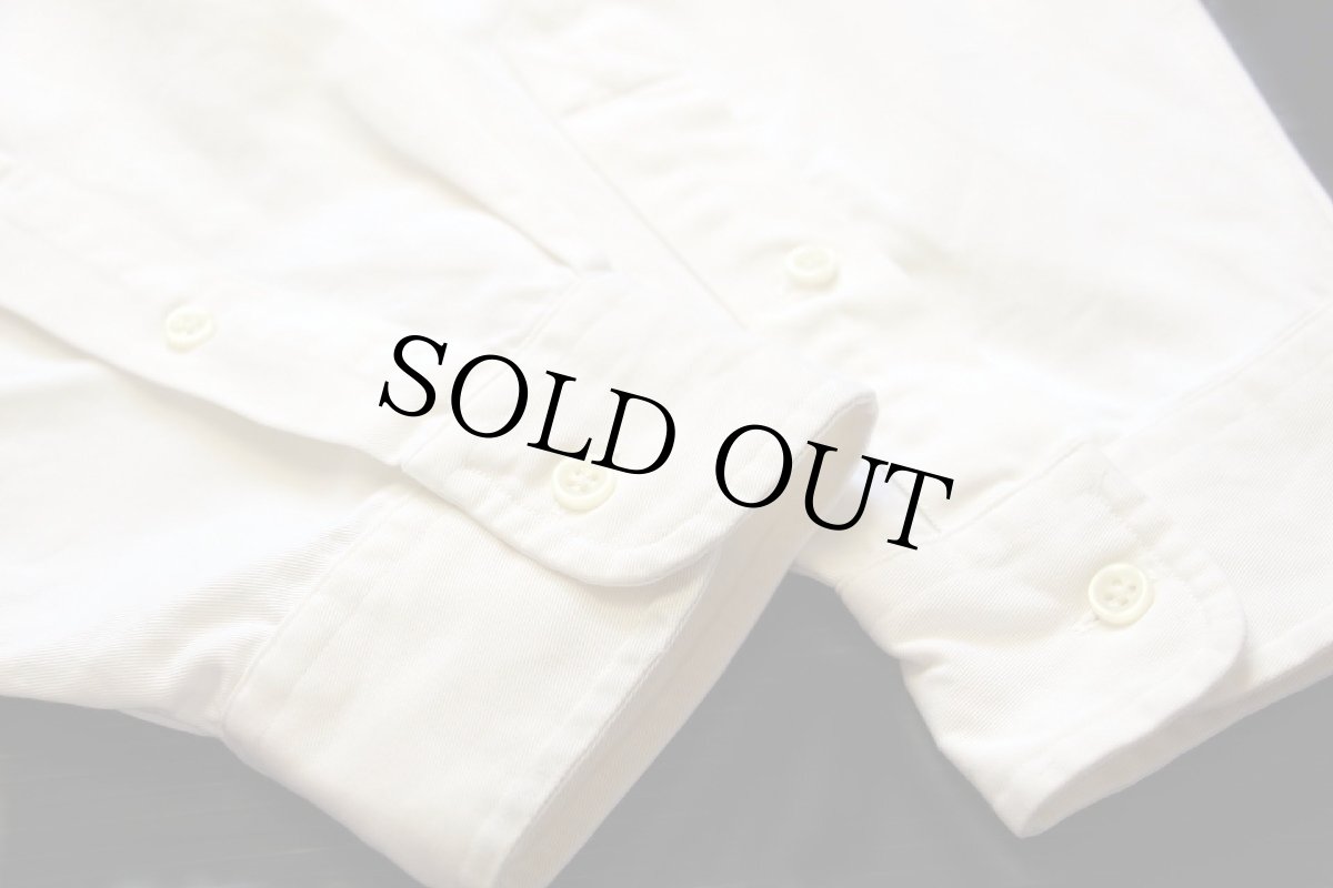 画像5: 90s ラルフローレン BLAKE ワンポイント ボタンダウン コットンシャツ アイボリー XL★特大 (5)