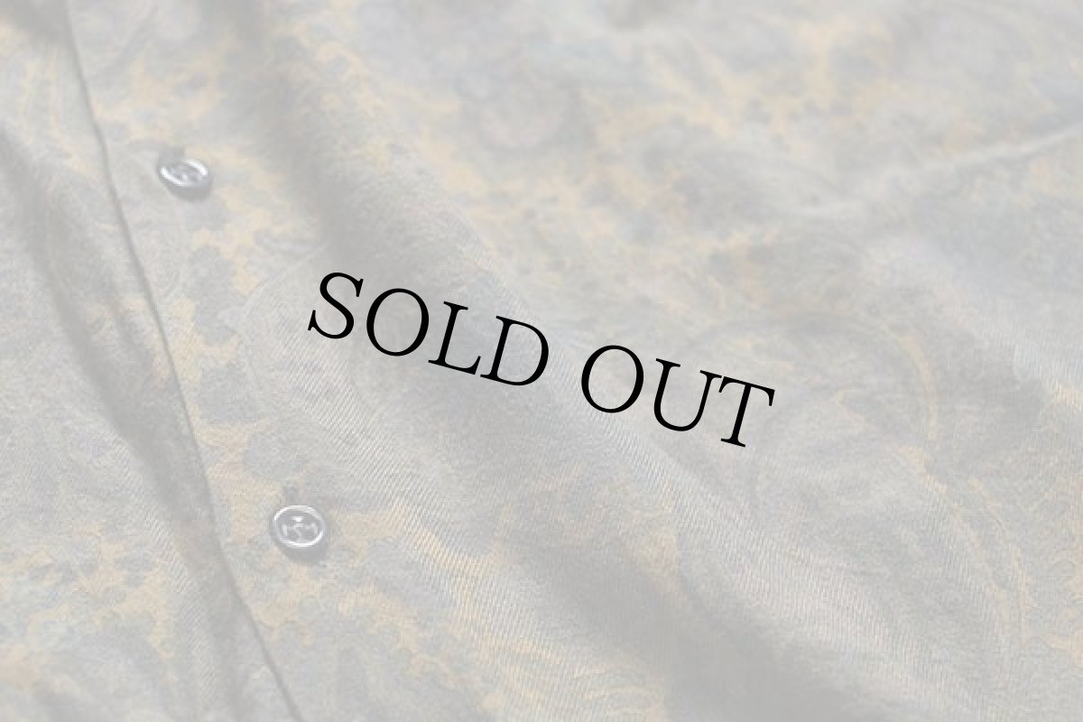 画像5: 80s イタリア製 confitex ペイズリー×ボタニカル 総柄 レーヨンシャツ XL (5)