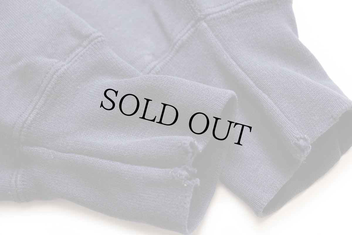 画像6: 90s USA製 SOFFE COAST GUARD ひび割れプリント リバースウィーブ スウェット 紺 フェード L (6)