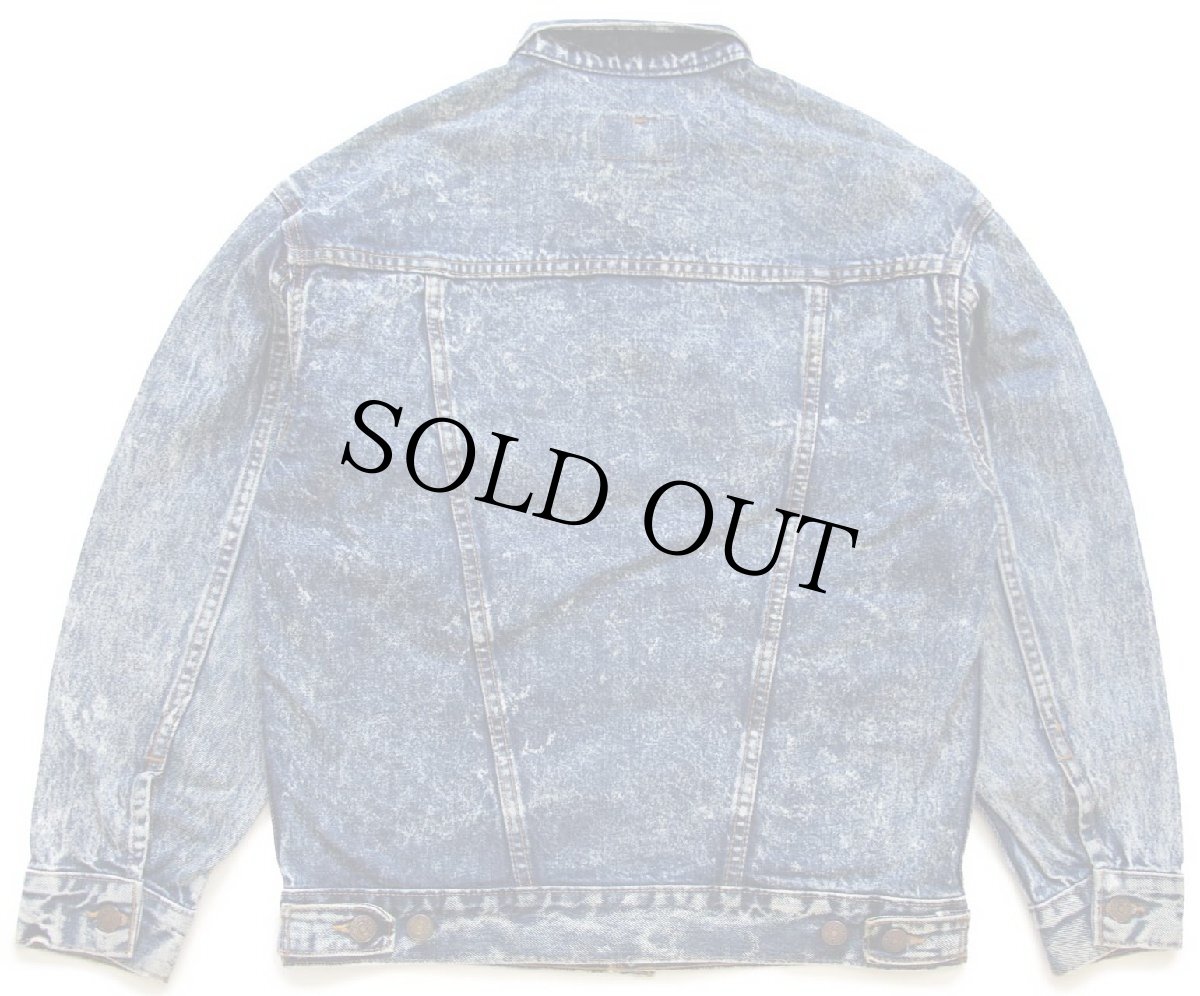 画像2: 80s USA製 Levi'sリーバイス 57508 ケミカルウォッシュ デニムジャケット 4ポケット ボーイズL★アシッド (2)