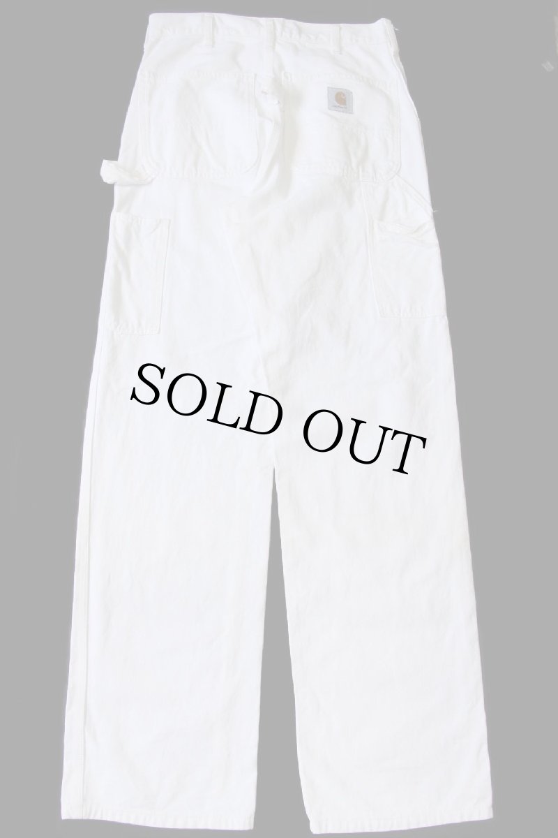画像3: 80s USA製 carharttカーハート コットン ペインターパンツ 生成り w31 L34 (3)